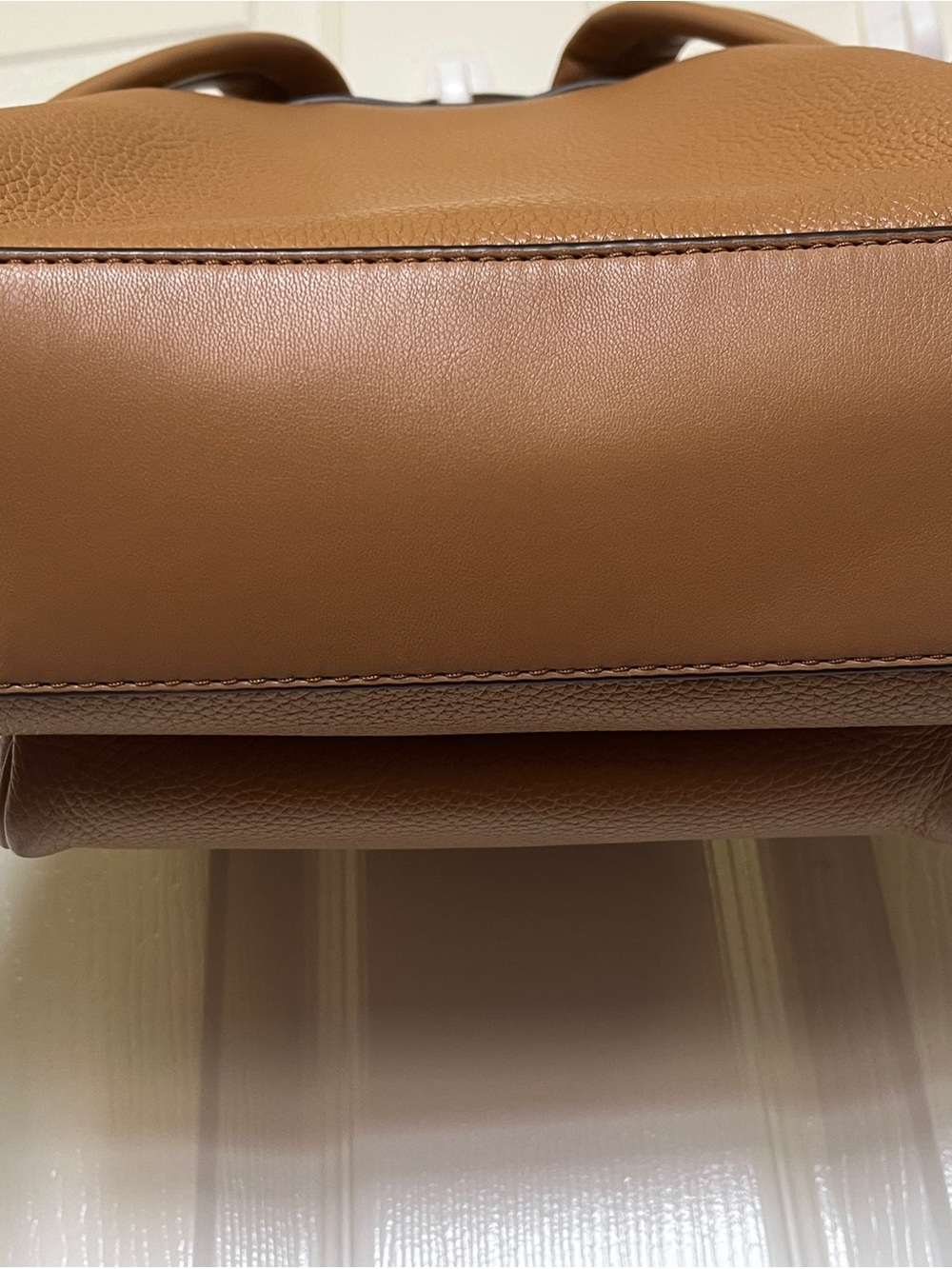 Michael Kors Medium Bex Backpack Cognac Pebbled Leather - Picture 10 of 12